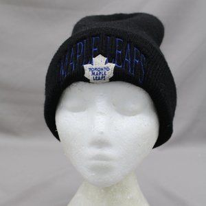 Toronto Maple Leafs Beanie - Script and Logo by The Game - Adult Stretch Fit